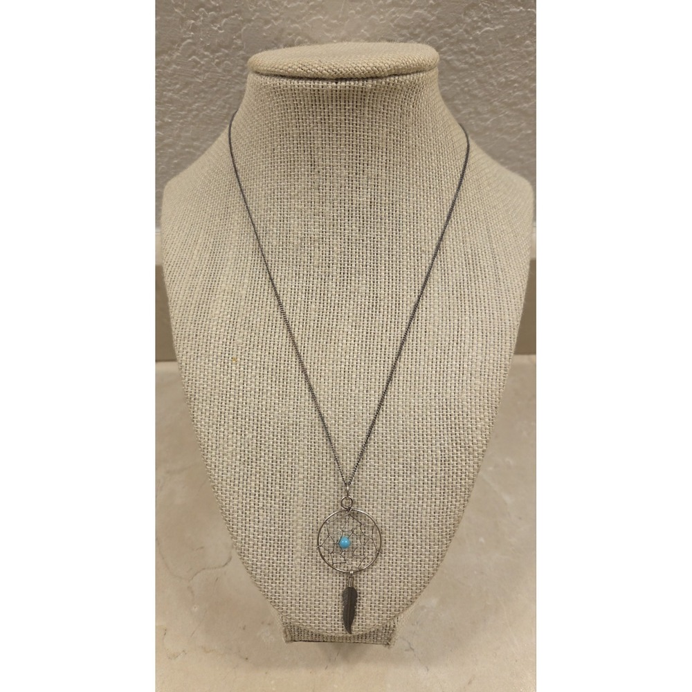 Sterling Silver Necklace & Dream Catcher Pendant 18"